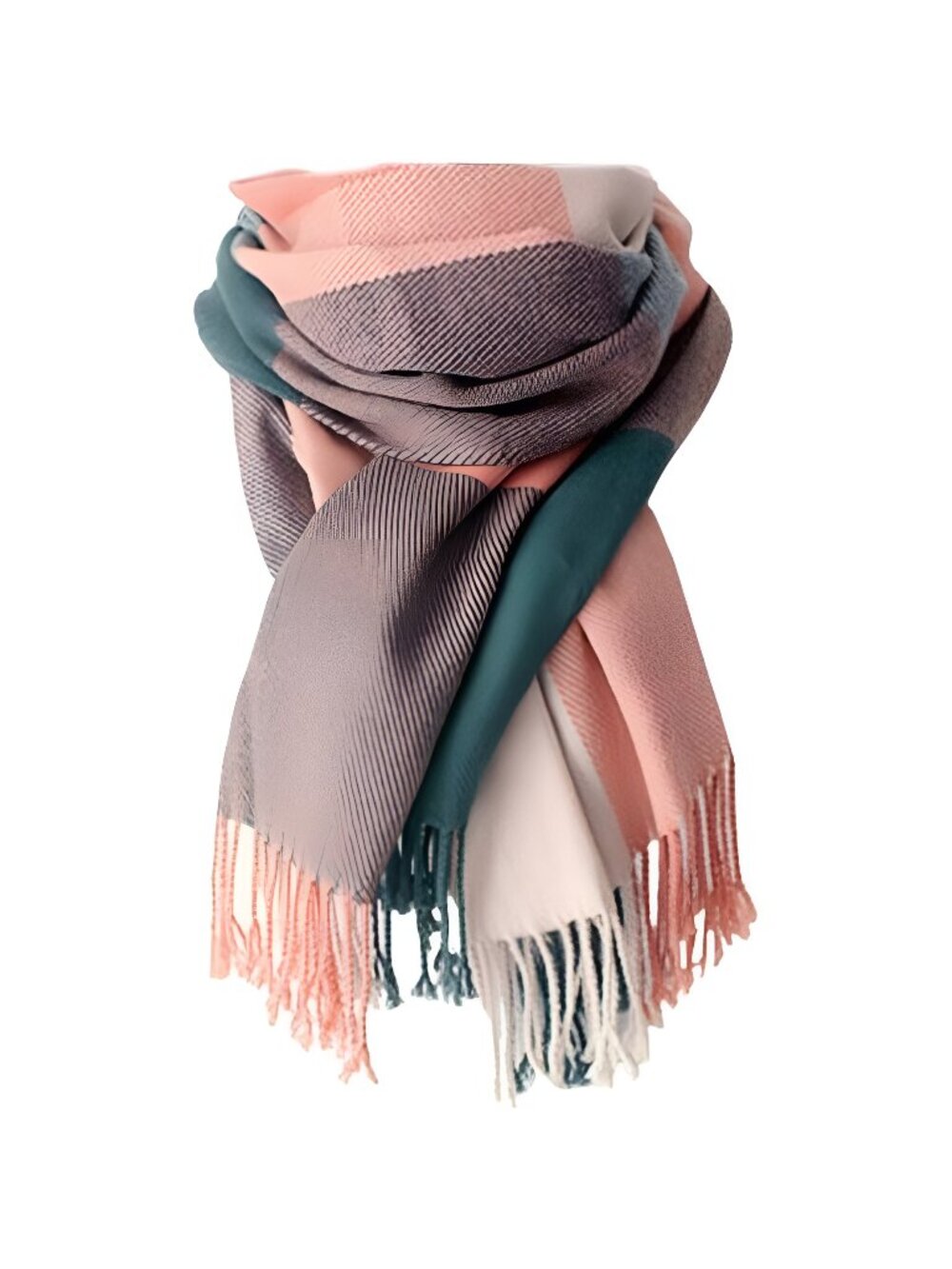 YSense Women's Long Plaid Blanket Scarf Chunky Oversized Winter Fall Warm Scarf